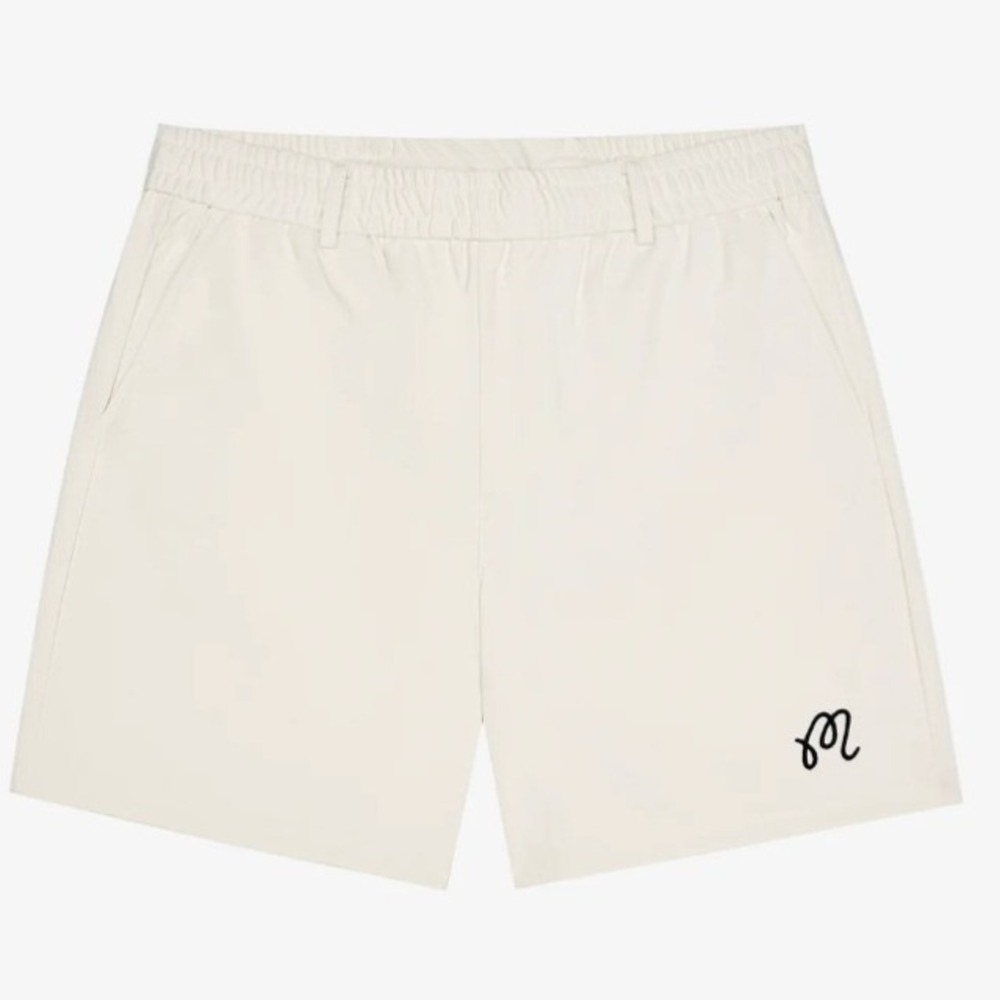 Malbon Golf Scooter Coolcore Shorts Sand Beige Mens Large SPF 50 Performance NEW